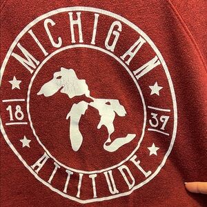 Michigan Attitude Maroon Sweatshirt Graphic